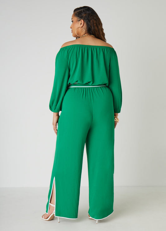 Belted Off The Shoulder Jumpsuit