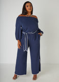 Belted Off The Shoulder Jumpsuit