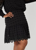 Crocheted Trim Pompom Dress