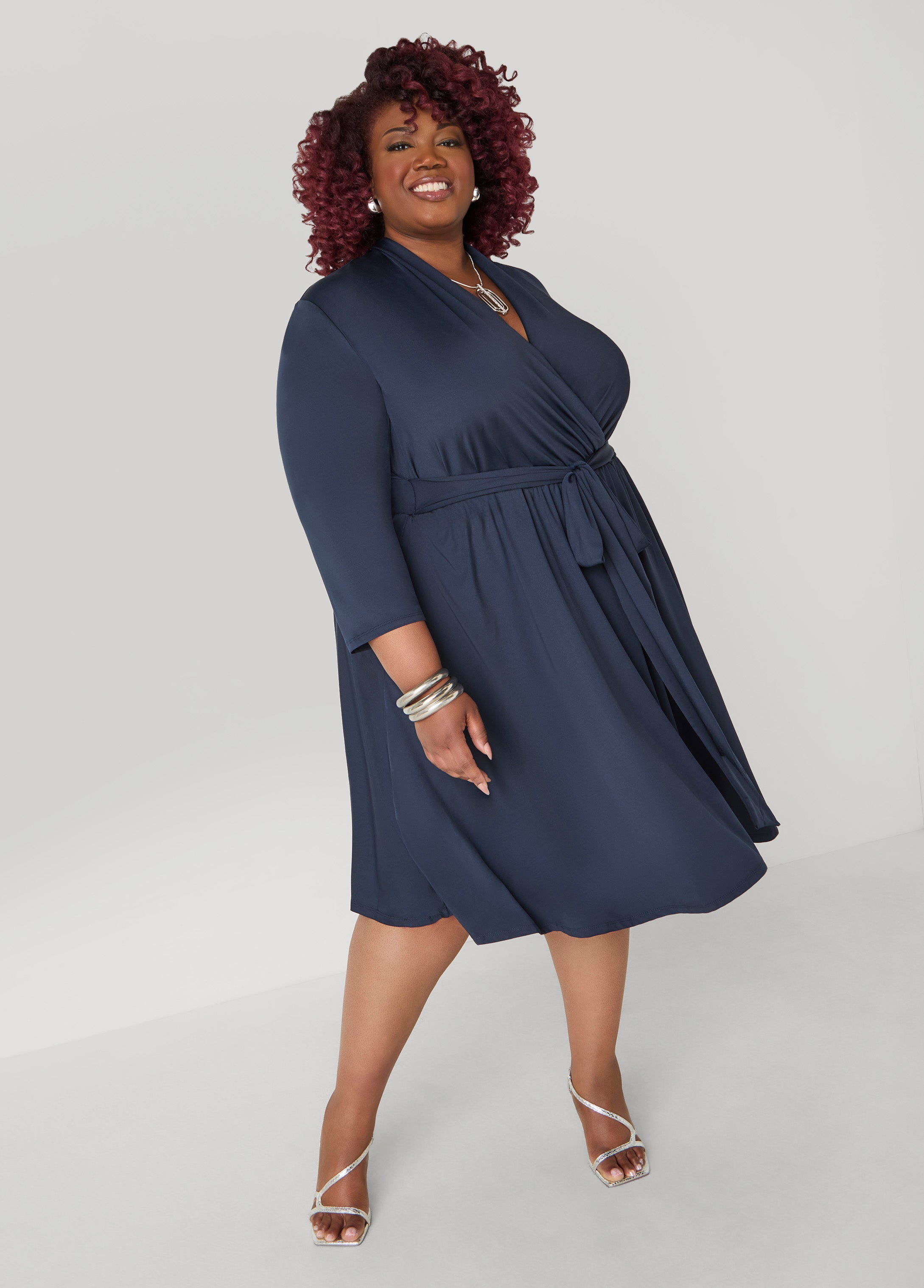 Plus Size Wrap Dress Plus Size Fit Flare Dress