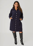 Frayed Corduroy Shirtdress