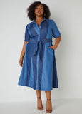 Plus Size Maxi Dress Plus Size Denim Dress Plus Size Jean Dress
