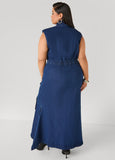 Denim Cargo Maxi Dress