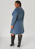 Frayed Denim Shirtdress