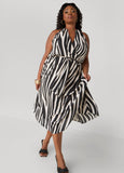 Plus Size A Line Dress Striped Maxi Dress Summer Fit Flare Dress