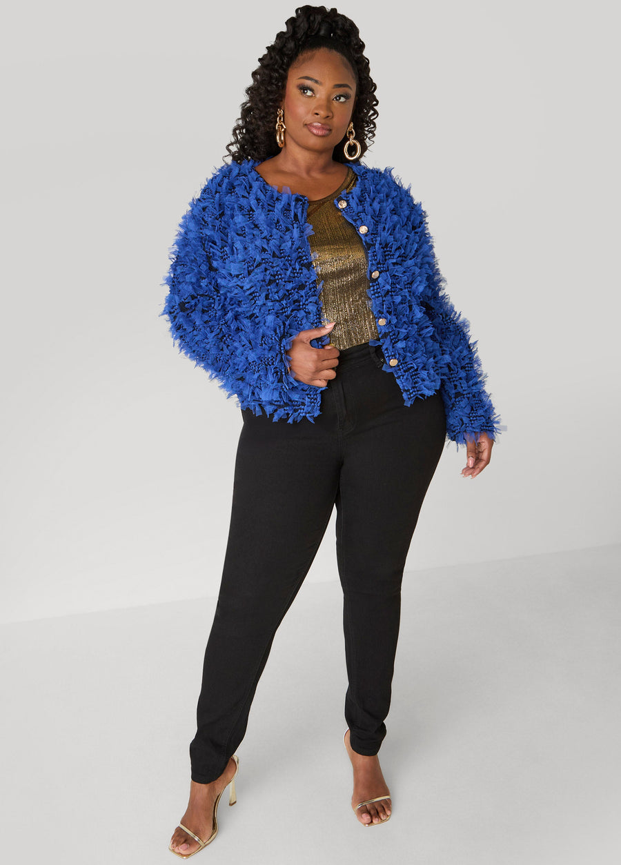 Plus Size Fashion Jacket Plus Size Summer Jacket Plus Size Mesh Jacket