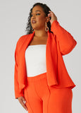 Plus Size Draped Textured Jacket