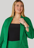 Open Front Cuffed Blazer