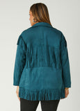 Fringed Faux Suede Jacket