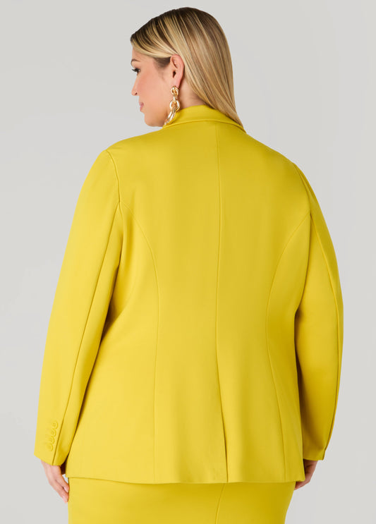 Ponte Buttoned Blazer