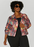 Graffiti Print Moto Jacket