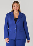 Plus Size Ruched Ponte Blazer