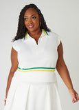 Plus Size Striped Tennis Vest