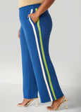 Plus Size Striped Trimmed Wide Leg Pants