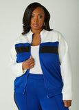 Colorblock Zip Front Track Jacket