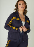 Hooded Striped Track Jacket