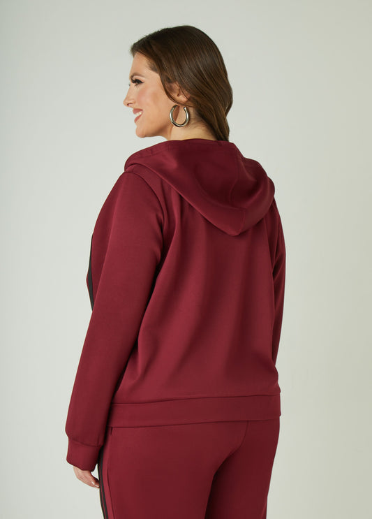 Hooded Striped Track Jacket