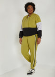 Plus Size Hoodie Plus Size Colorblock Pullover Fashion Matching Set