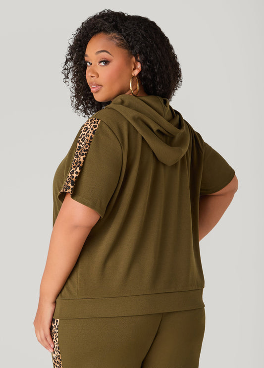 Animal Paneled Hoodie