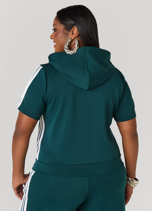 Hooded Striped Pullover