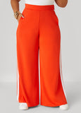Wide Leg Stripe Track Pants