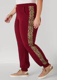 Animal Print Trimmed Joggers