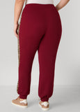 Animal Print Trimmed Joggers