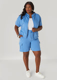 Plus Size French Terry Cargo Shorts