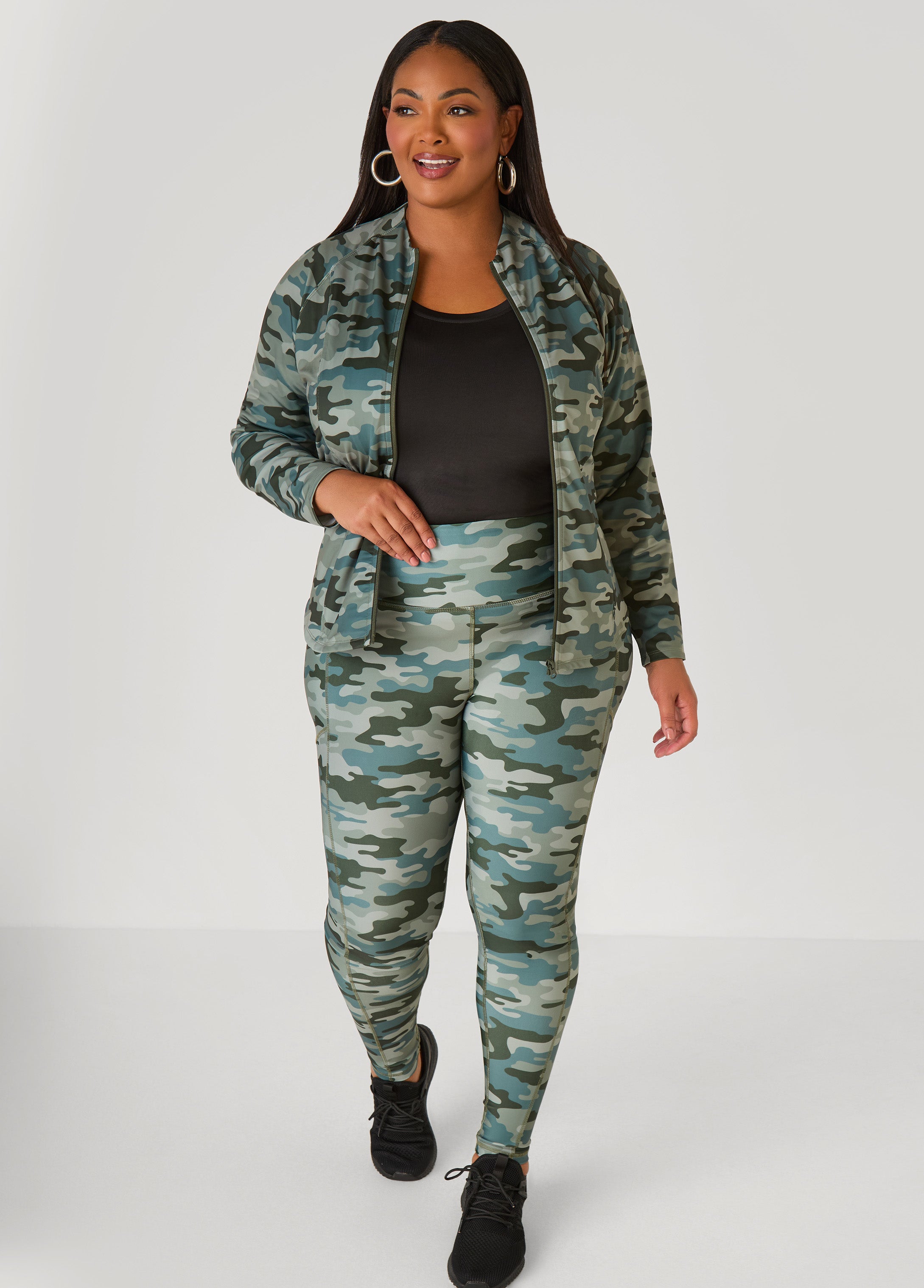 Plus Size Camo Print Leggings