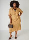 Hooded Drawstring Cargo Jacket