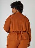 Zip Front Drawstring Jacket