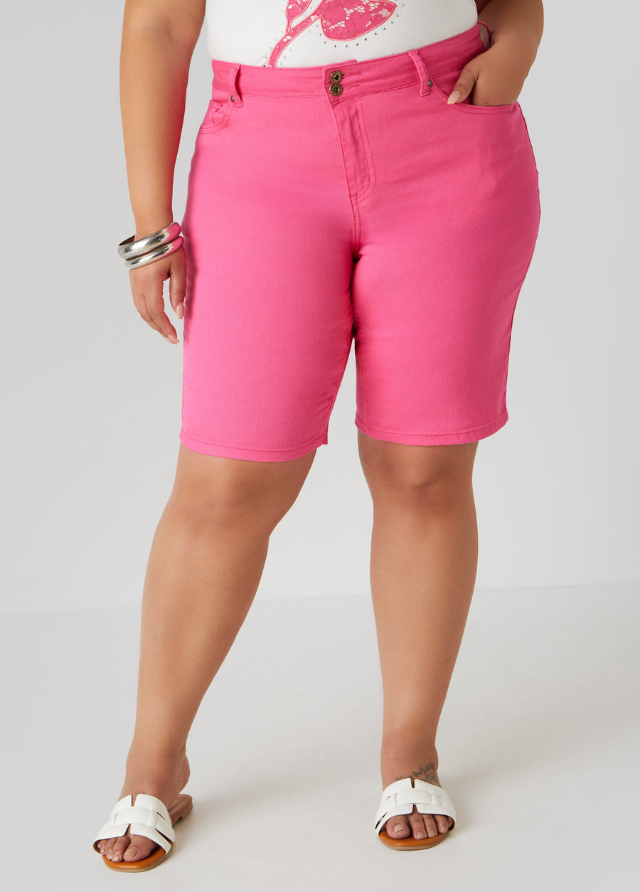 Plus size Fearless Mid Rise Denim Shorts