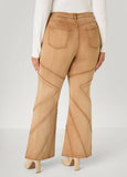 Seamed High Rise Flared Jeans