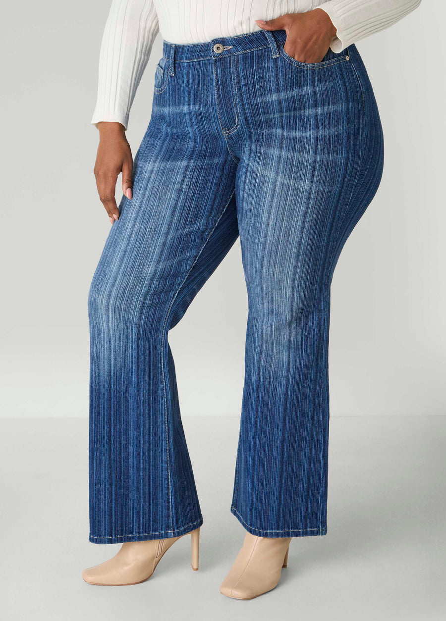 Plus Size Flared Jeans Flare Leg Bootcut Jeans High Waist Jeans