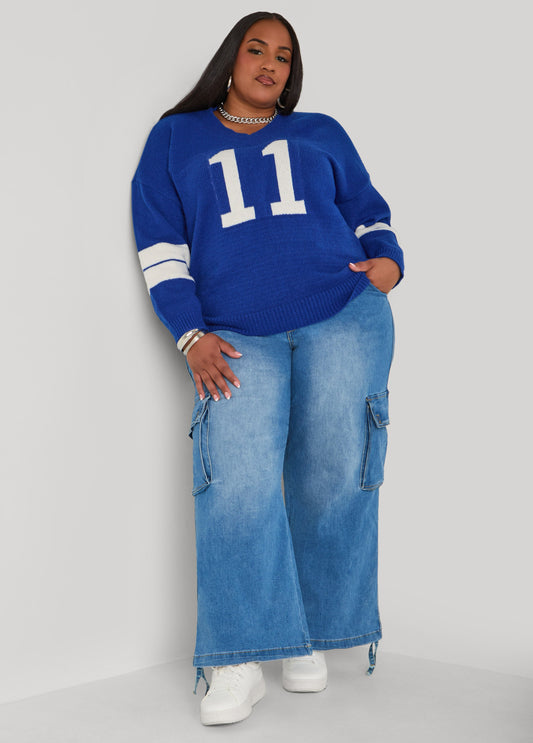 Drawstring Cargo Jeans