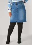 Stretch Denim Pencil Skirt