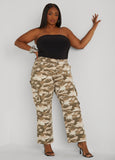 Camo Print Cargo Jeans