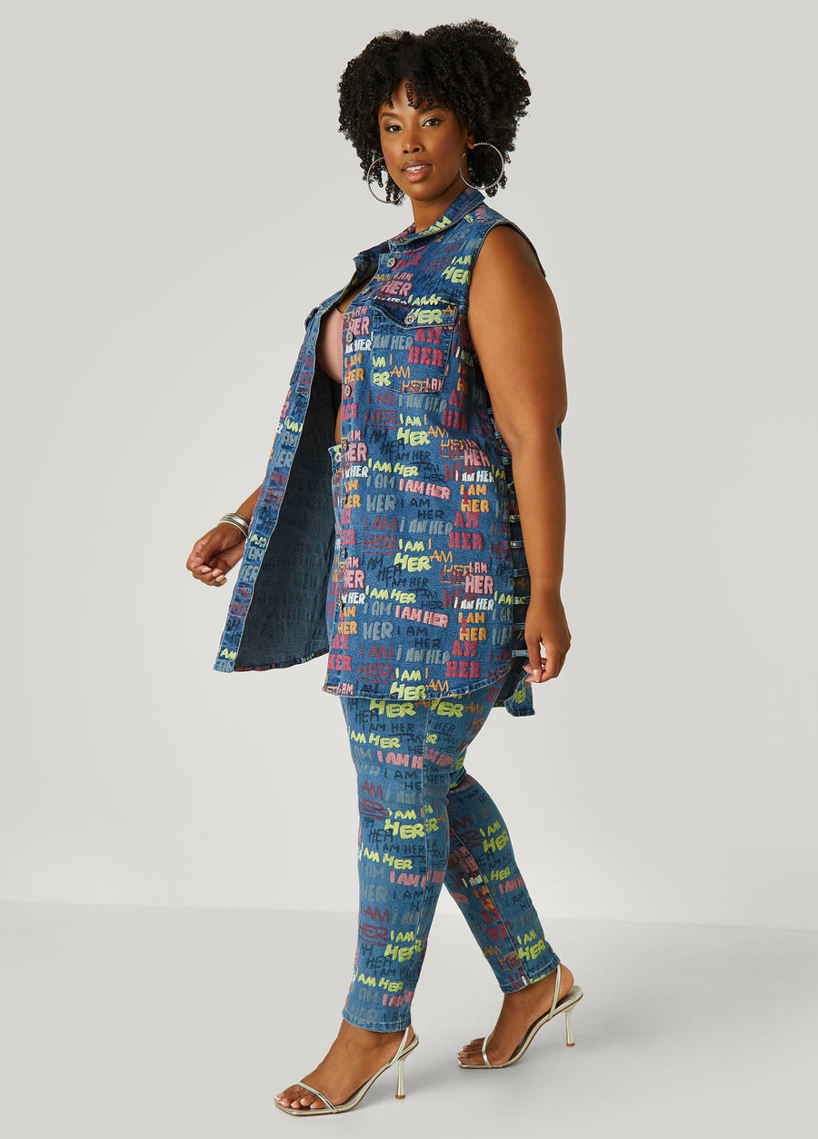 Plus Size I Am Her Skinny Jeans