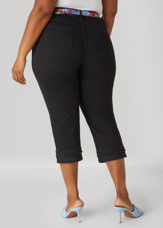 Scarf Belt Denim Capris