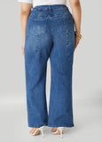 Seam Detailed Wide Leg Jeans