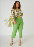 Off The Shoulder Lemon Print Top