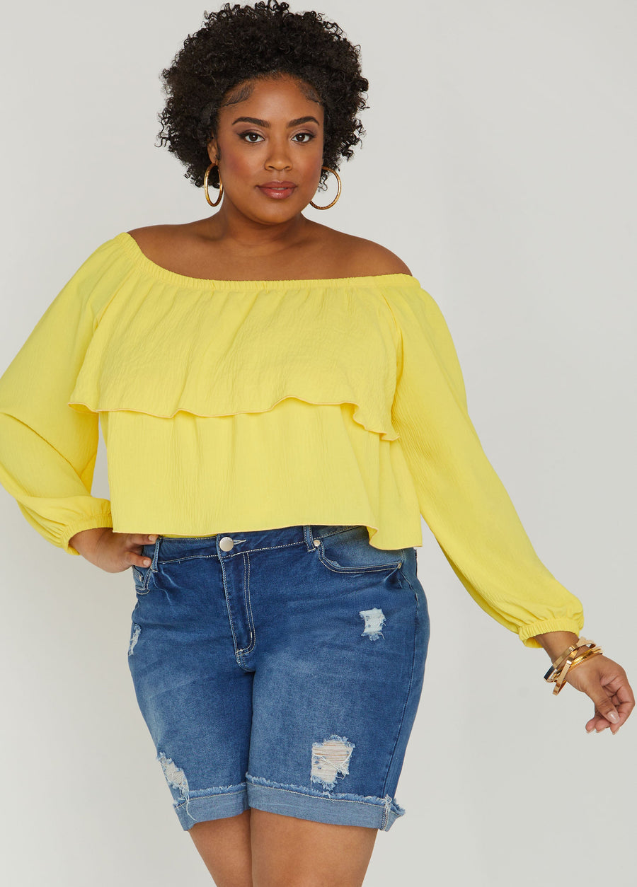 Plus Size Off The Shoulder Top Plus Size Party Top Plus Size Party Top