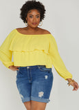 Plus Size Off The Shoulder Top Plus Size Party Top Plus Size Party Top