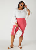 Textured Bell Sleeved Blouse