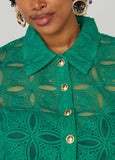 Cropped Embroidered Shirt
