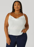 Plus Size Cowl Neck Tank