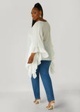 Ruffled Crepe Blouse