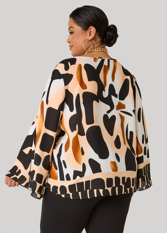 Printed Bell Sleeved Blouse