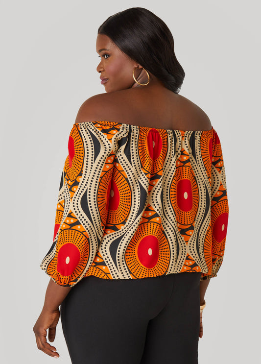 Printed Off The Shoulder Blouse