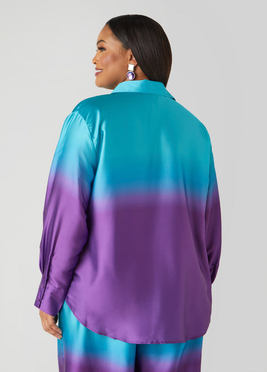 Ombre Satin Shirt